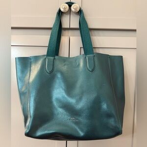 COPY - Coach unlined tote chrome greenish blue